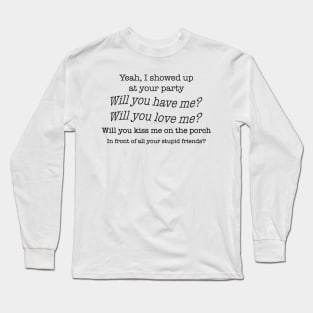 Betty Lyrics Black Long Sleeve T-Shirt